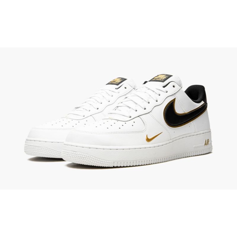 EUC Worn Once Big Kids/Womens Air Force 1 '07 LV8 Double Swish White/Black/Gold